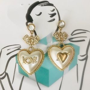Betsey Johnson Love earrings